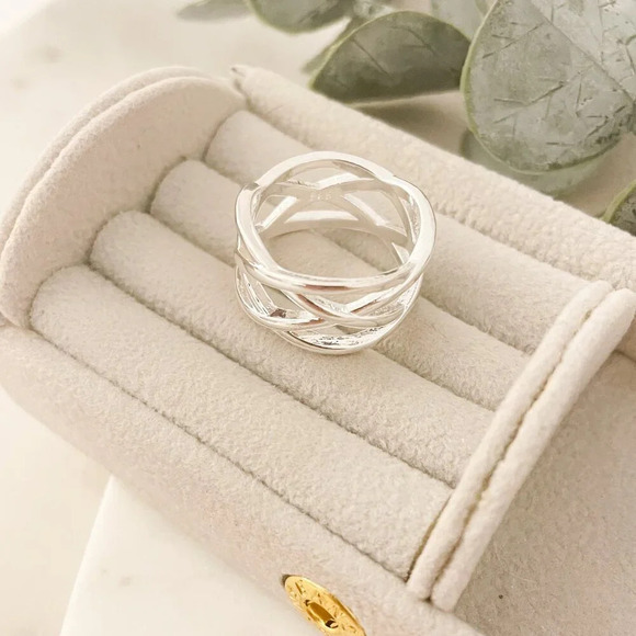 925 Sterling Silver Wide Ring Band Chunky Ring Band Minimalist Ring Thick Ring - Picture 10 of 10